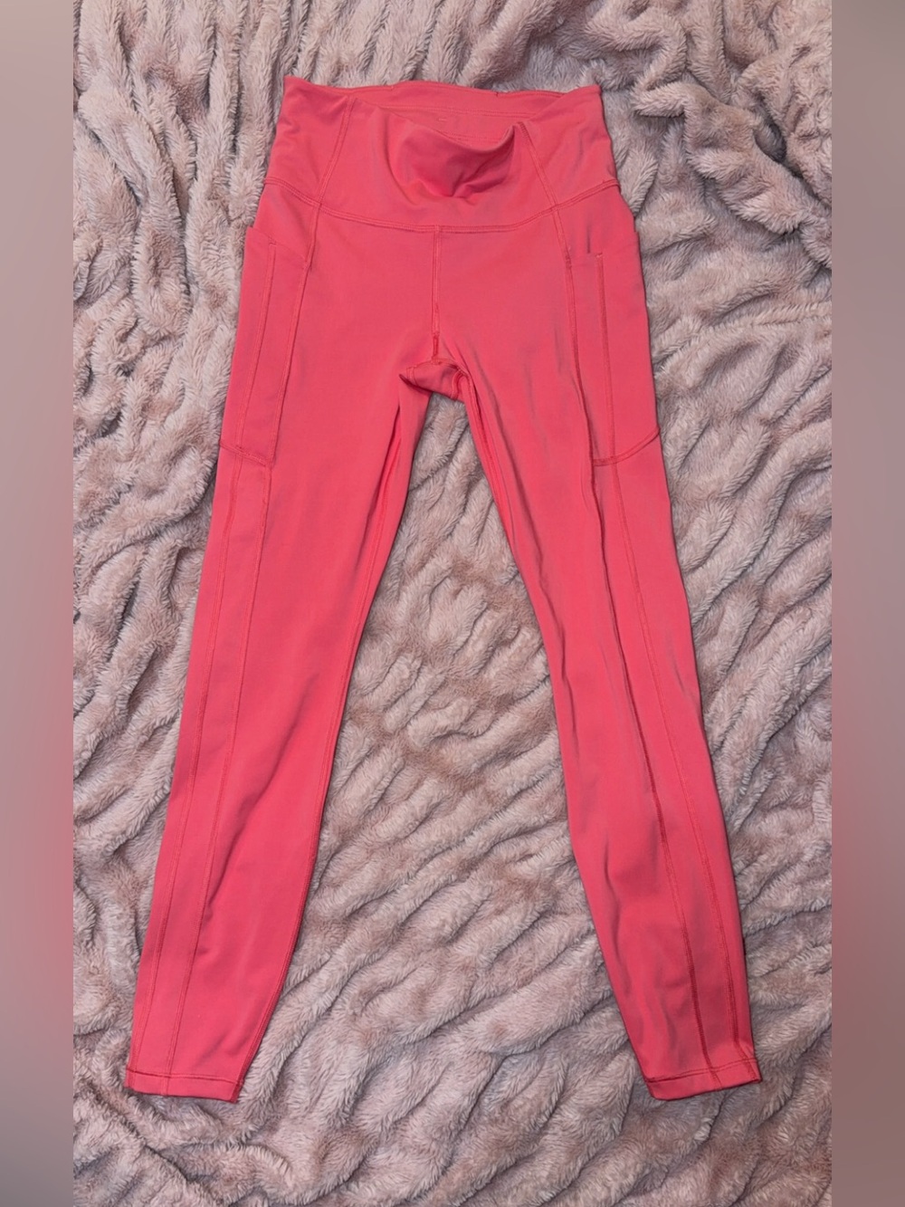Athleta Ultimate Stash II Coral Pink Tights